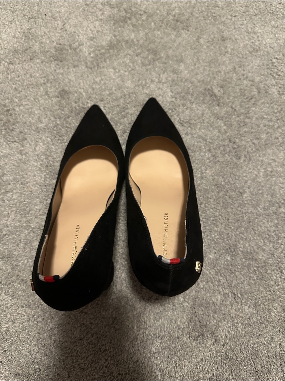 Tommy Hilfiger Black Pointed Toe Suede Pumps - Picture 7 of 7